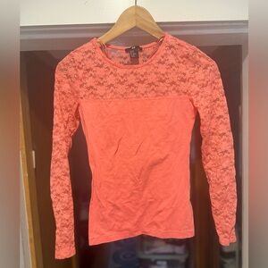 H and M top EUC pink Lacy pink